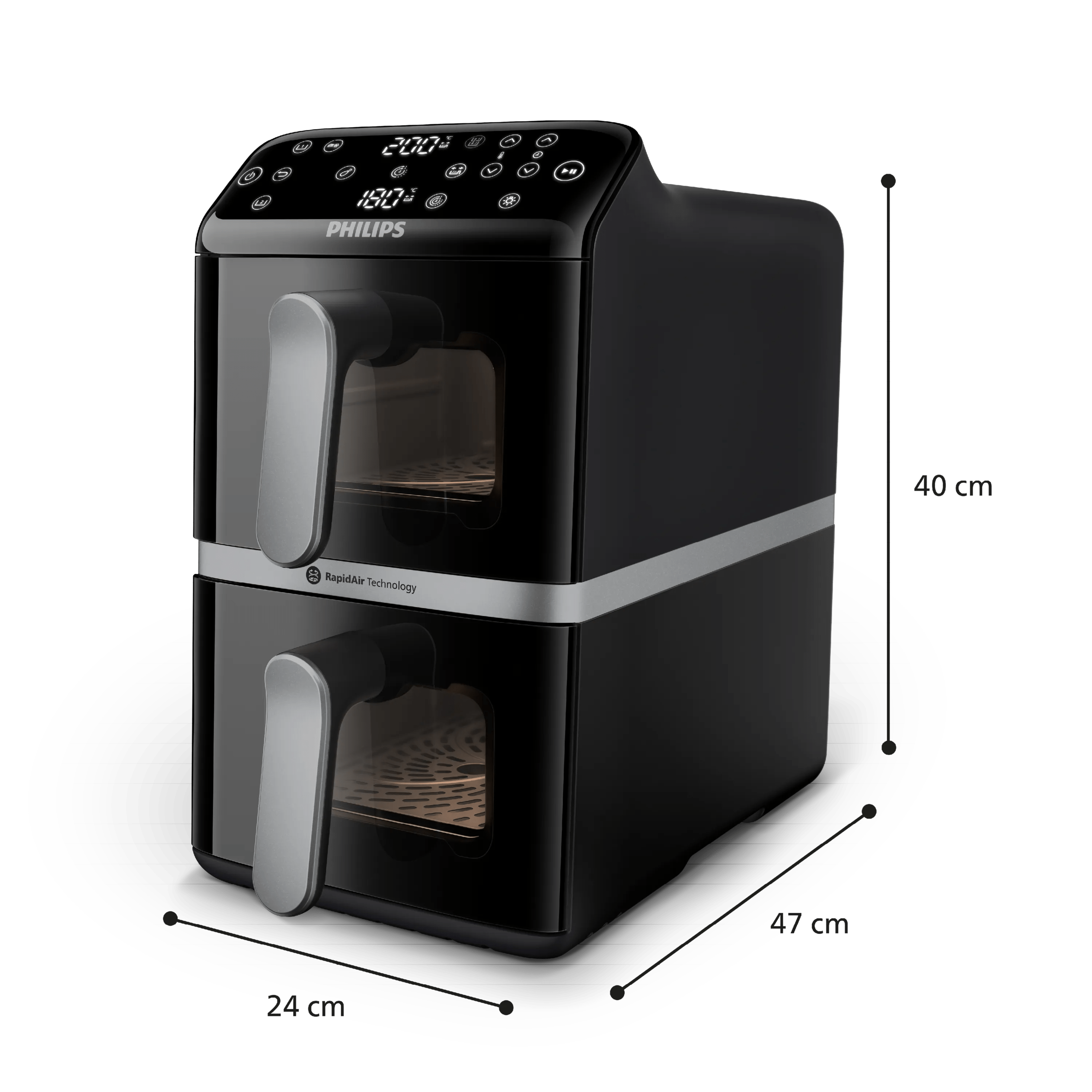 Philips Airfryer 4000 Series Stacked Dua