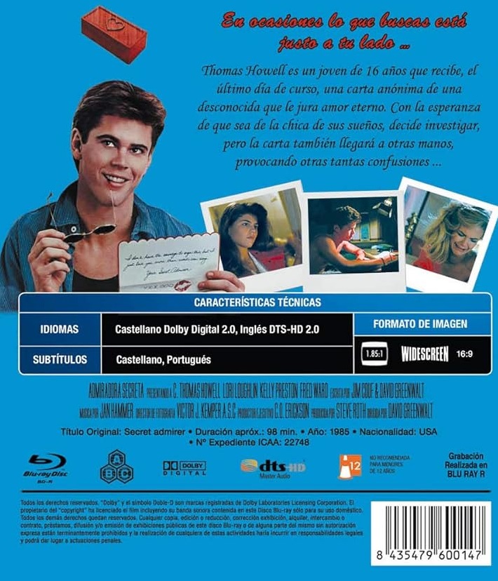 Secret Admirer (ej svensk text) (Blu-ray) - 2