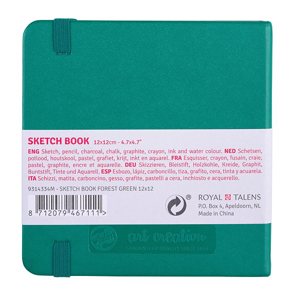 Sketchbook Forest Green 12 x 12 cm / Skissblock skoggrön 12 x 12 cm - 3