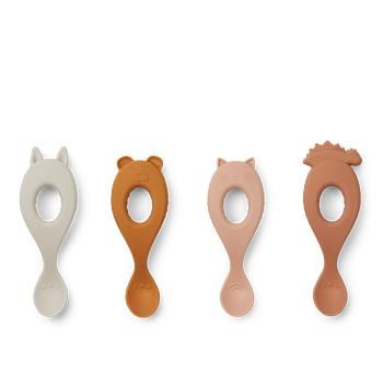 Liva Silicone Spoon 4-Pack Rose mix
