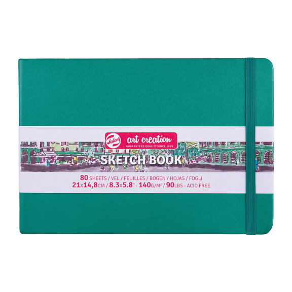 Sketchbook Forest Green 21 x 15 cm / Skissblock skoggrön 21 x 15 cm