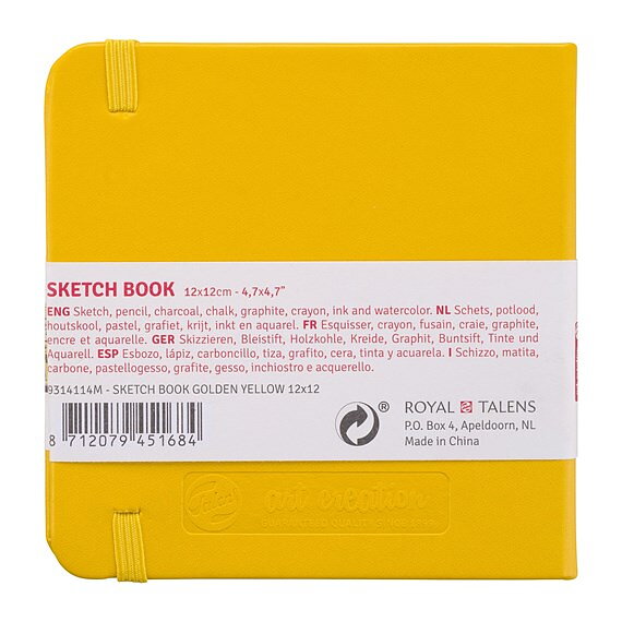SketchBook Golden Yellow 12 x 12 cm / Skissblock guldgul 12 x 12 cm - 3