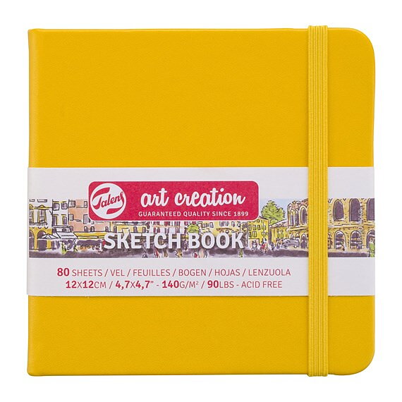 SketchBook Golden Yellow 12 x 12 cm / Skissblock guldgul 12 x 12 cm