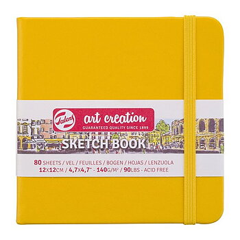 SketchBook Golden Yellow 12 x 12 cm / Skissblock guldgul 12 x 12 cm