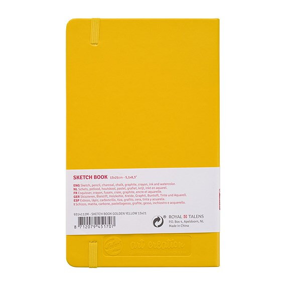 SketchBook Golden Yellow 13 x 21 cm / Skissblock guldgul 13 x 21 cm - 3