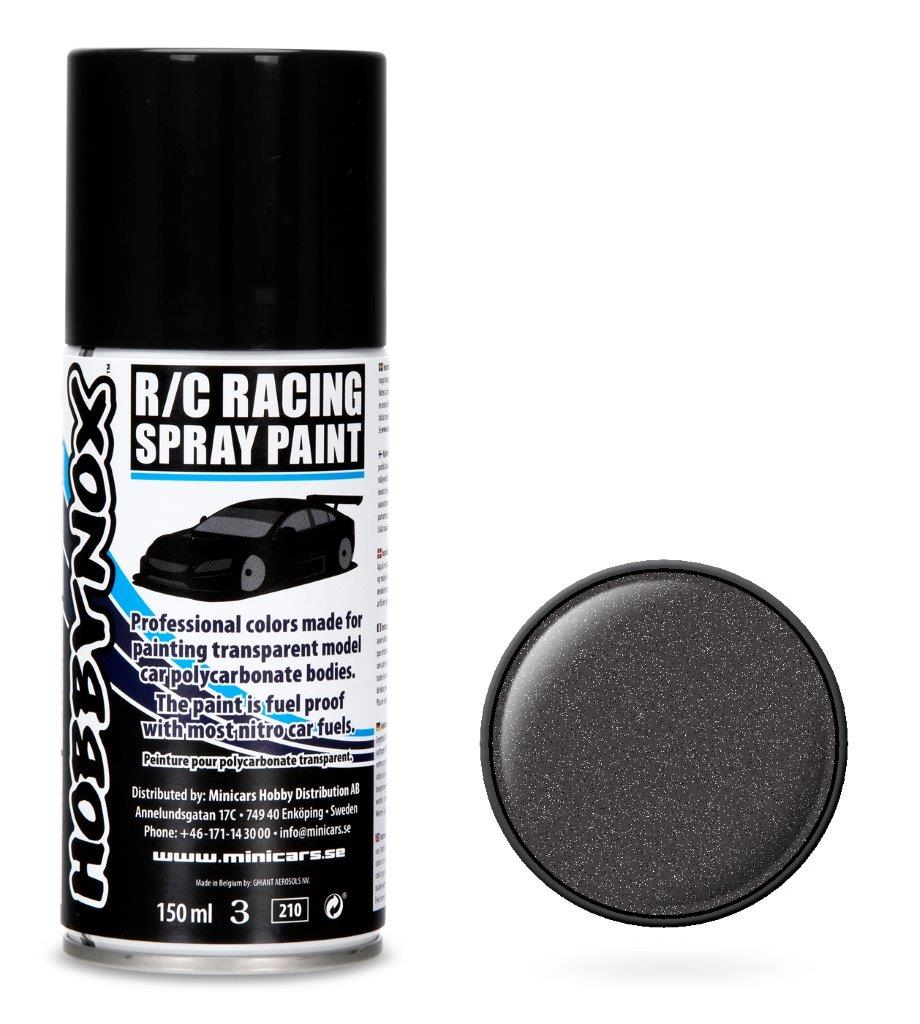 HOBBYNOX Metallic Gun Metal R/C Racing Spray Färg 150 ml