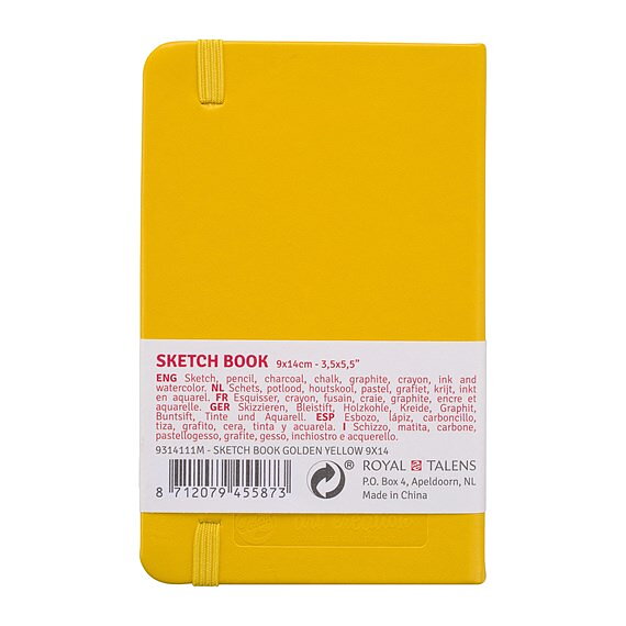 SketchBook Golden Yellow 9 x 14 cm / Skissblock guldgul 9 x 14 cm - 3