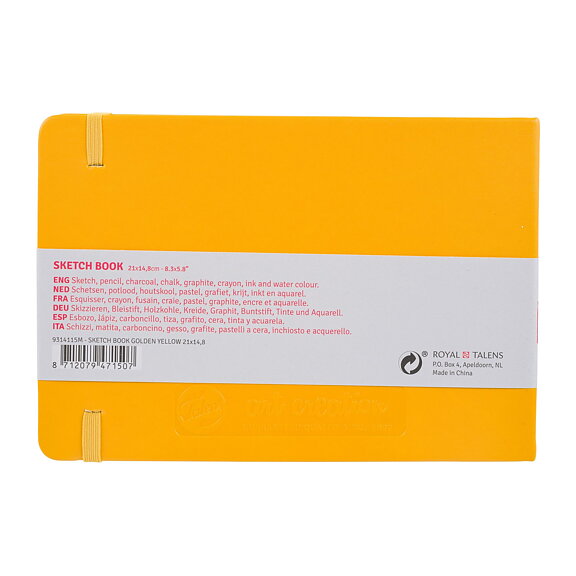 SketchBook Golden Yellow 21 x 15 cm / Skissblock guldgul 15 x 21 cm - 3