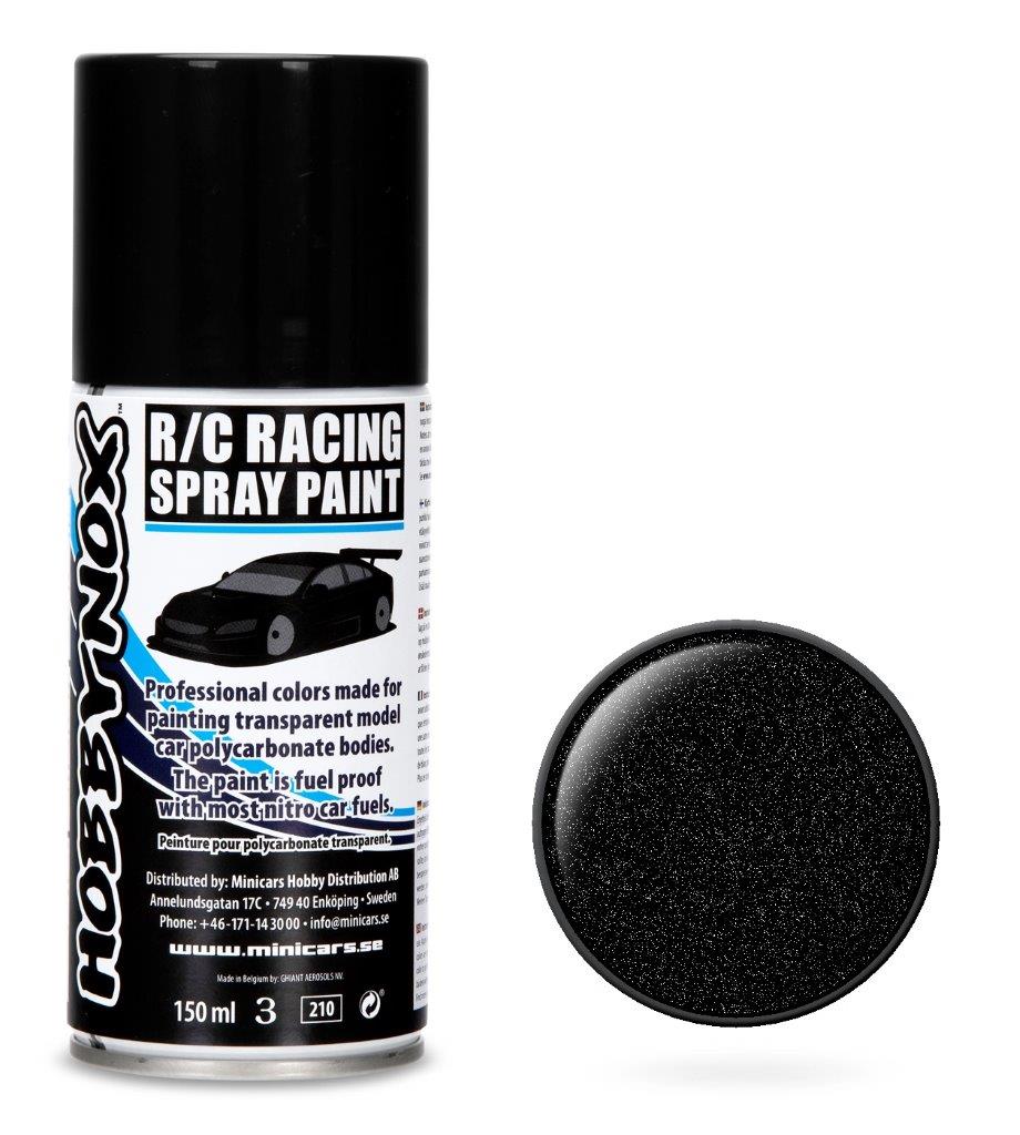 HOBBYNOX Metallic Svart R/C Racing Spray Färg 150 ml