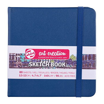 Sketchbook Navy Blue 12 x 12 cm / Skissblock marinblå 12 x 12 cm