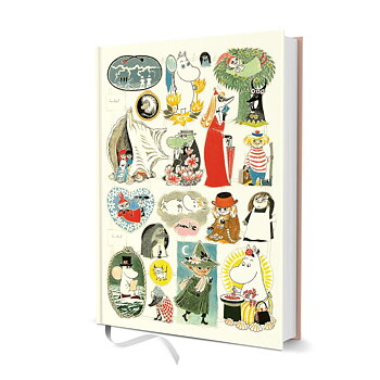 Mumin Anteckningsbok Klassiska Bokmärken Karaktärer– Inbunden Skrivbok & Skissbok