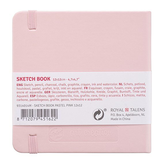 SketchBook Pastel Pink 12 x 12 cm / Skissblock pastellrosa 12 x 12 cm - 3
