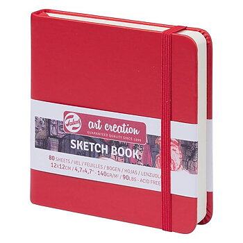 SketchBook Red 12 x 12 cm / Skissblock röd 12 x 12 cm