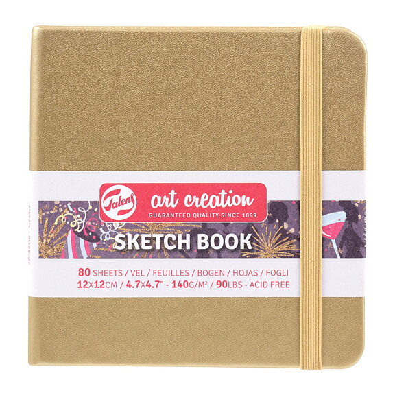 Sketchbook White Gold 12 x 12 cm / Skissblock vitguld 12 x 12 cm