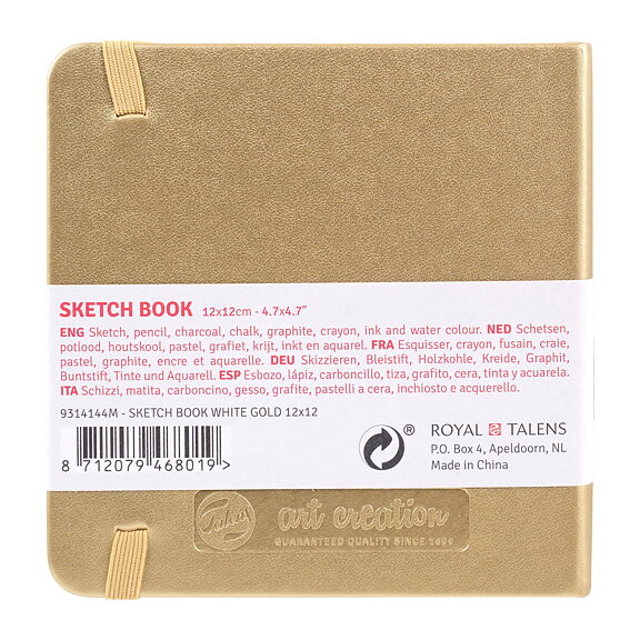 Sketchbook White Gold 12 x 12 cm / Skissblock vitguld 12 x 12 cm - 4