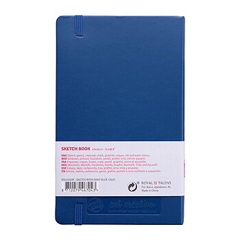Sketchbook Navy Blue 13 x 21 cm / Skissblock marinblå 13 x 21 cm
