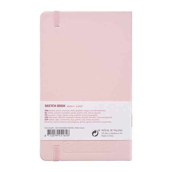 SketchBook Pastel Pink 13 x 21 cm / Skissblock pastellrosa 13 x 21 cm - 3