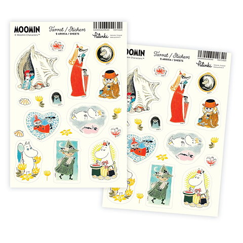 Mumin Klistermärken Klassiska Karaktärer – A5 Stickers för Bullet Journal, Scrapbooking & Pyssel