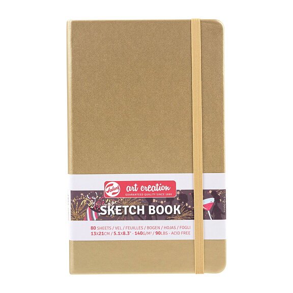 Sketchbook White Gold 13 x 21 cm / Skissblock vitguld 13 x 21 cm