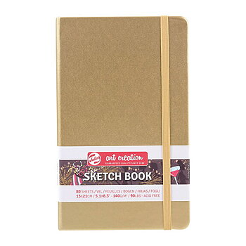 Sketchbook White Gold 13 x 21 cm / Skissblock vitguld 13 x 21 cm
