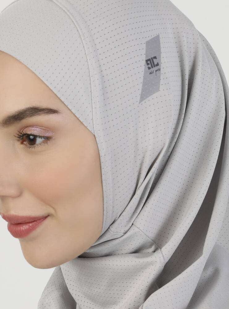 Sport Hijab - Airflow  - Light Gray - 4