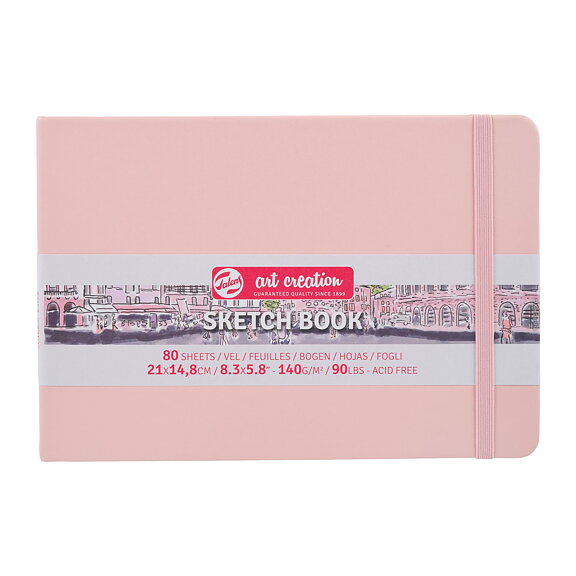Sketchbook Pastel Pink 21 x 15 cm / Skissblock pastellrosa 21 x 15 cm
