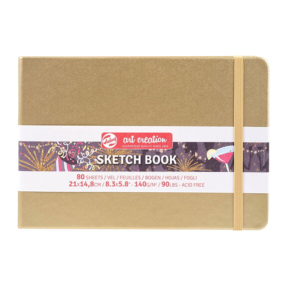 Sketchbook White Gold 21 x 15 cm / Skissblock vitguld 21 x 15 cm