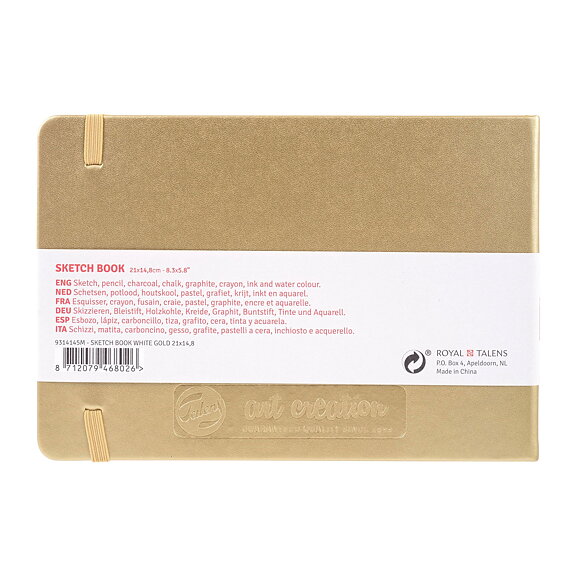Sketchbook White Gold 21 x 15 cm / Skissblock vitguld 21 x 15 cm - 4