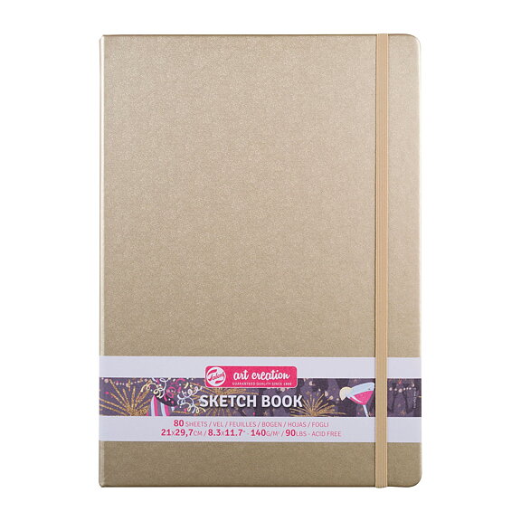 Sketchbook White Gold 21 x 30 cm / Skissblock vitguld 21 x 30 cm