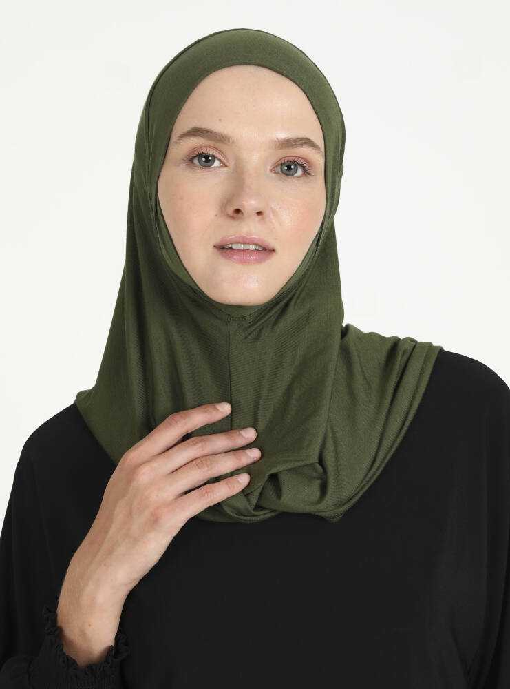 Hijab - Instant Square Jersey - Olive Green
