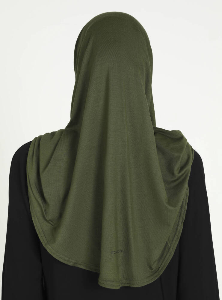 Hijab - Instant Square Jersey - Olive Green - 3