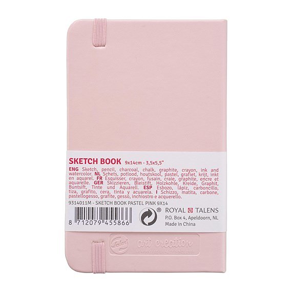 SketchBook Pastel Pink 9 x 14 cm / Skissblock pastellrosa 9 x 14 cm - 3