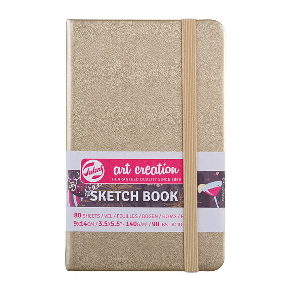 Sketchbook White Gold 9 x 14 cm / Skissblock vitguld 9 x 14 cm