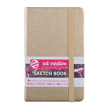 Sketchbook White Gold 9 x 14 cm / Skissblock vitguld 9 x 14 cm