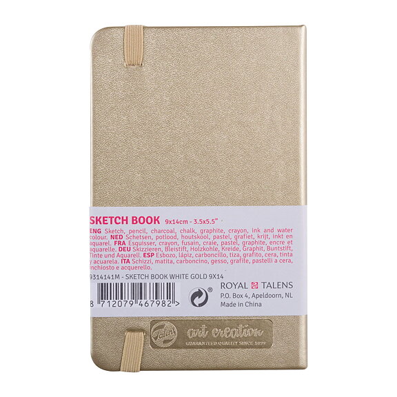 Sketchbook White Gold 9 x 14 cm / Skissblock vitguld 9 x 14 cm - 4