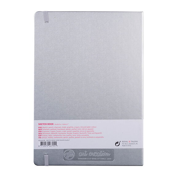 Sketchbook Shiny Silver 21 x 30 cm / Skissblock blank silver 21 x 30 cm - 4