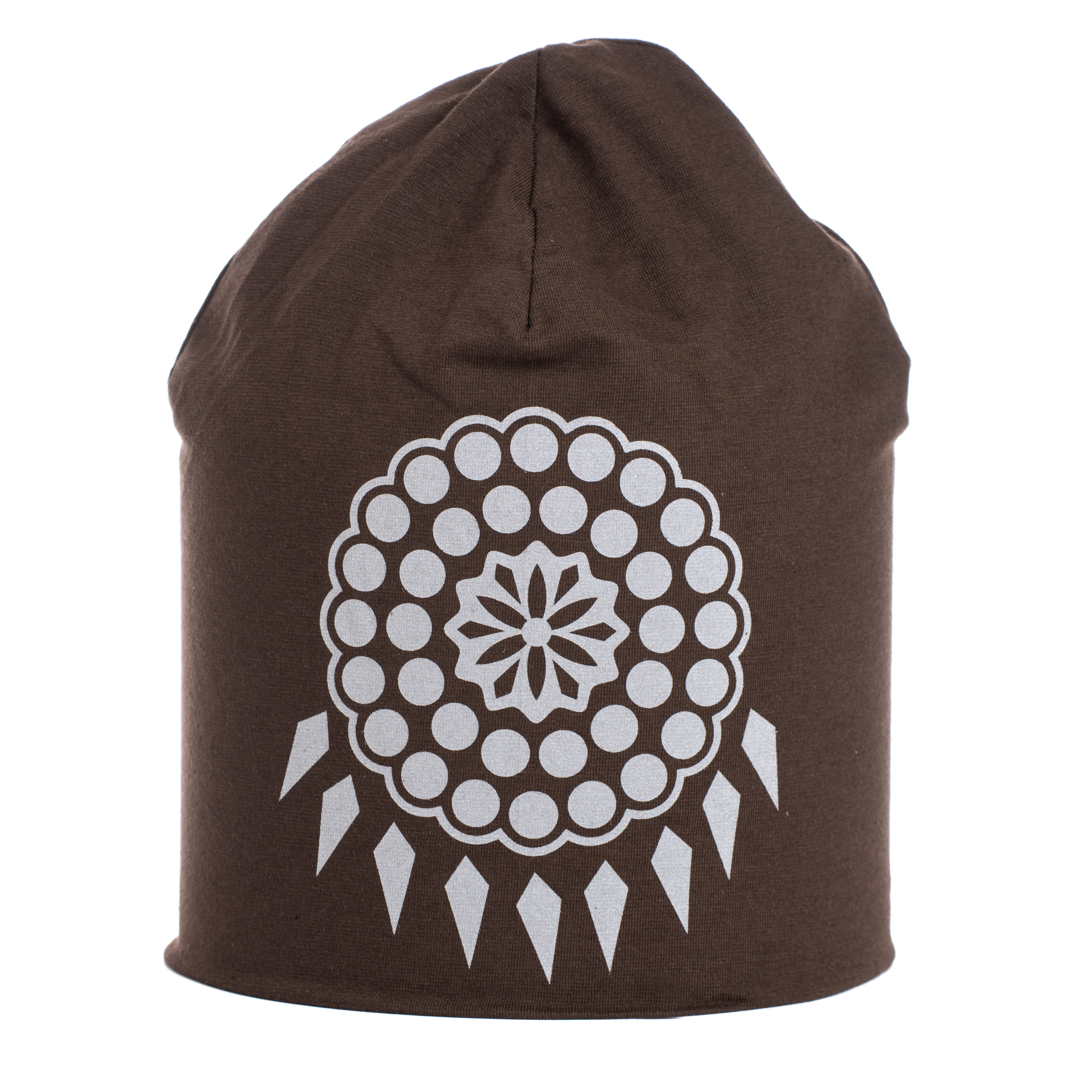 Reflective beanie Risku brown