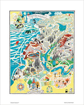 Mumin Affisch Mumindalens Karta – Poster 24 × 30 cm | Tove & Lars Jansson