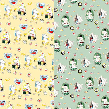 Mumin Presentpapper med klassiska motiv – Mumin inslagningspapper DIY