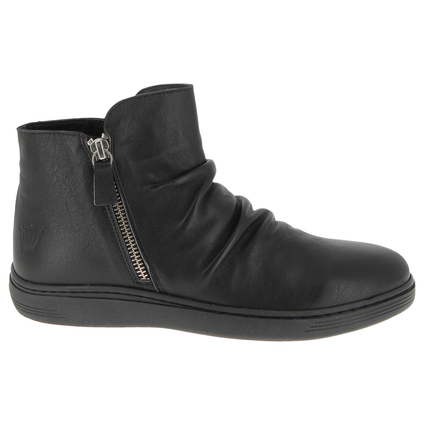 Charlotte of Sweden Double Zipper Boot Black