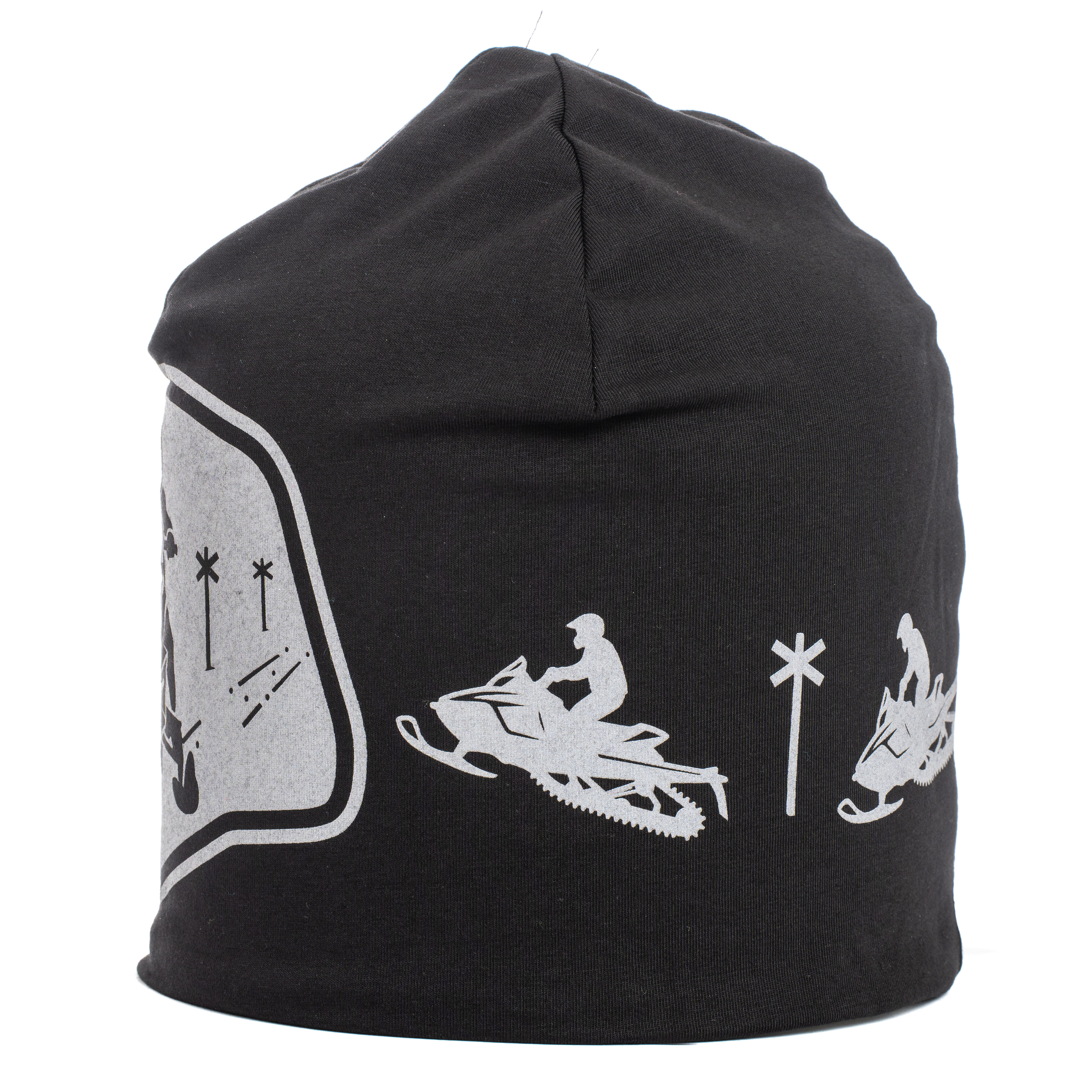 Reflective beanie winter Snowmobile black - 2