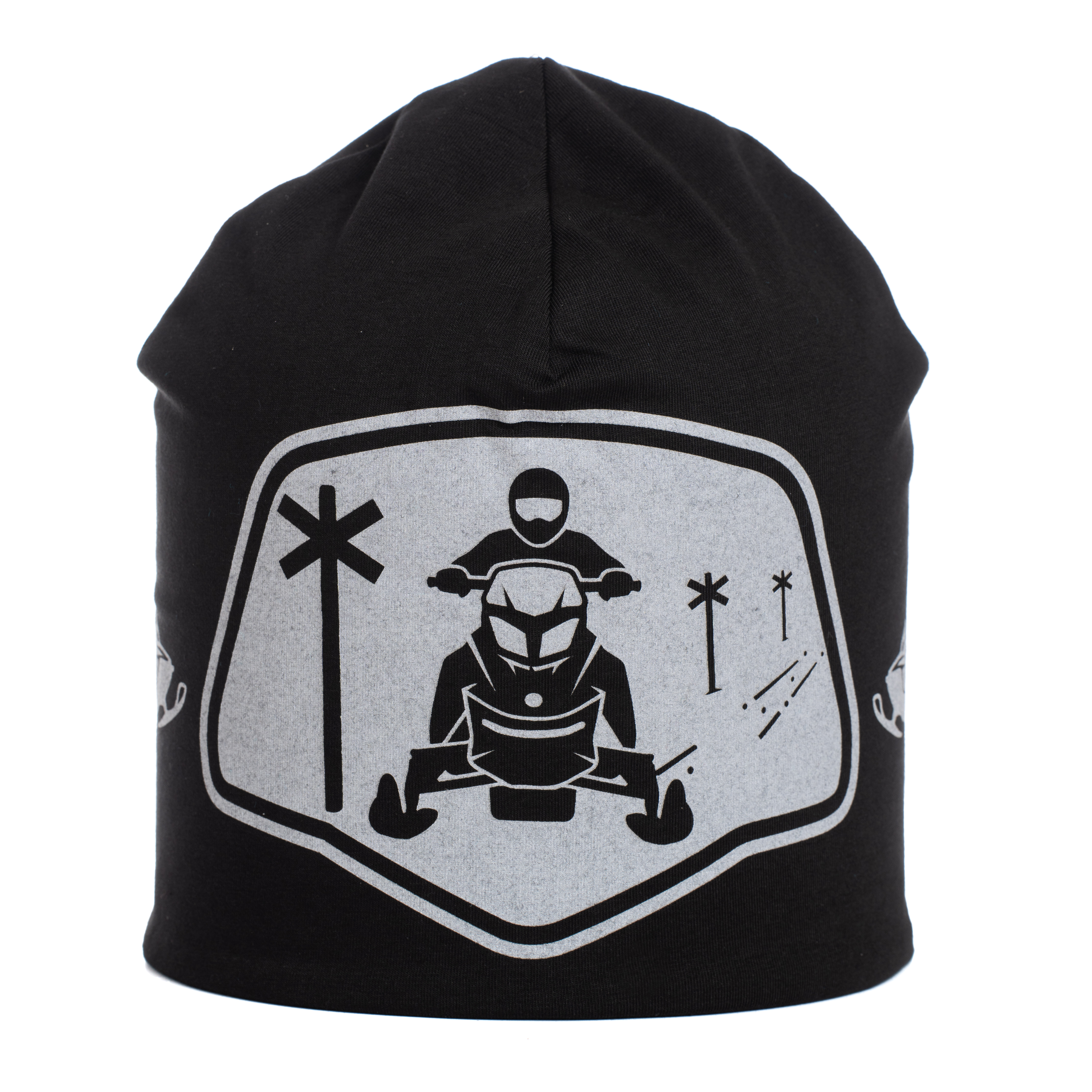 Reflective beanie winter Snowmobile black