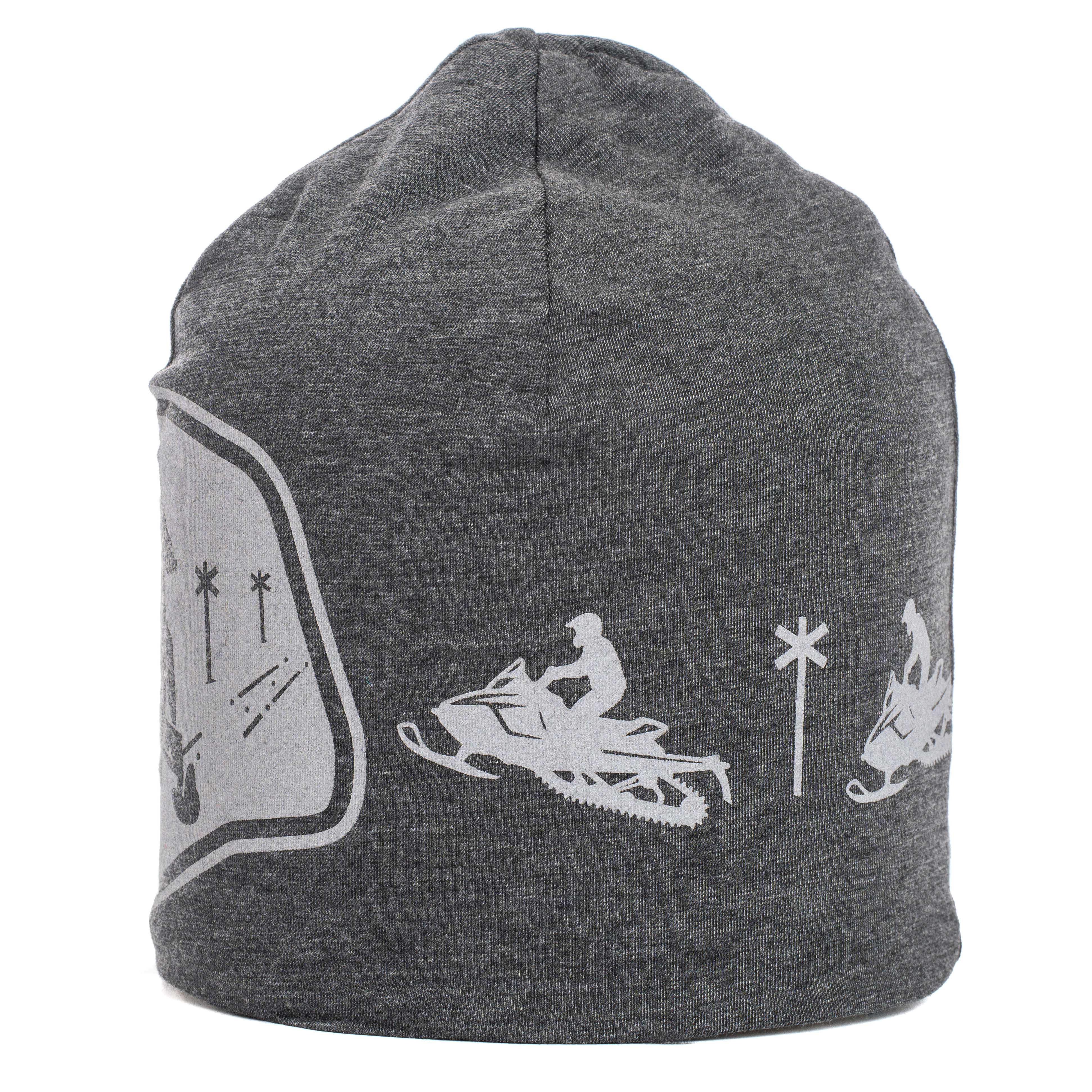 Reflective beanie winter Snowmobile grey - 2