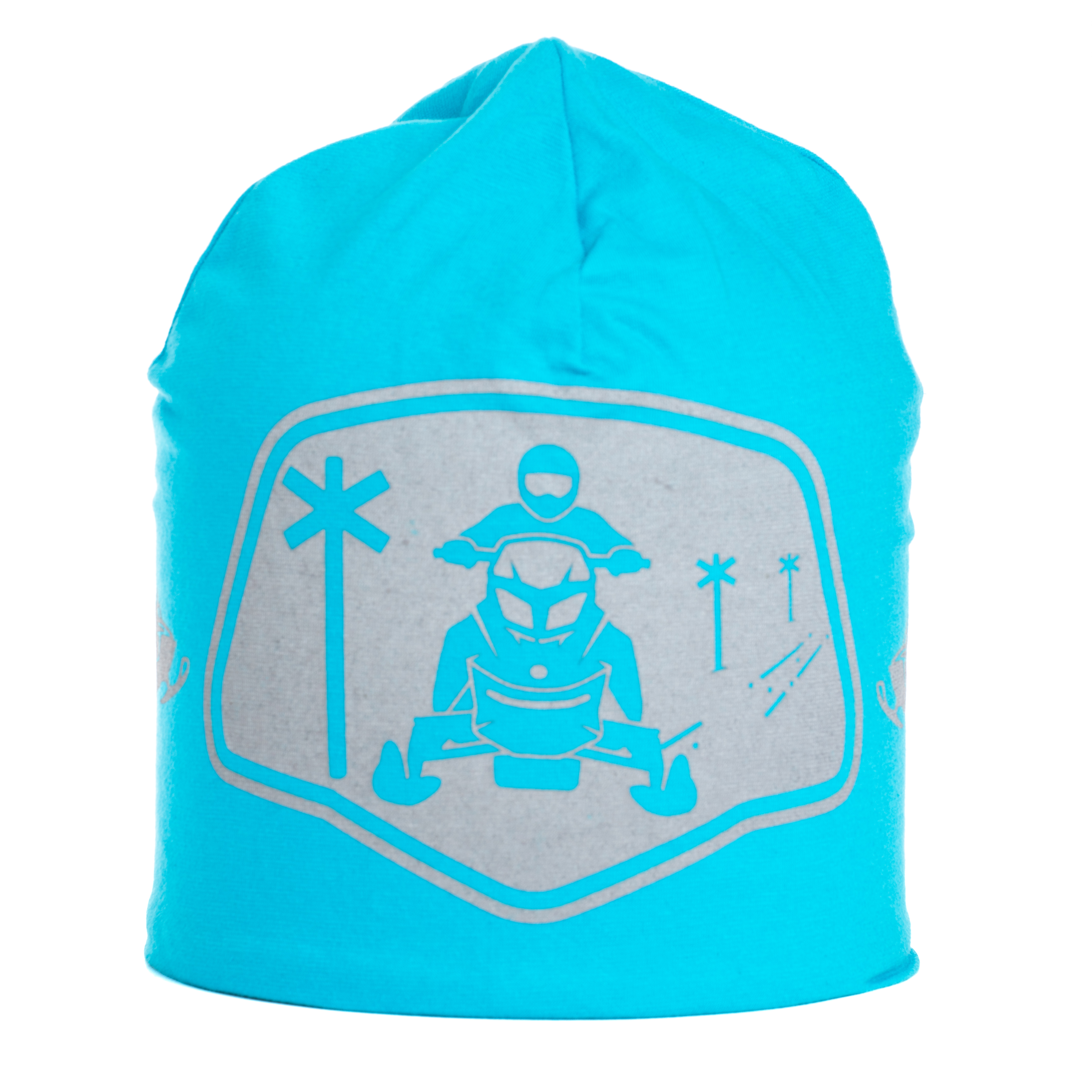 Reflective beanie winter Snowmobile turquoise