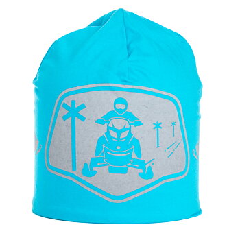 Reflekslue vinter Snøscooter turkis