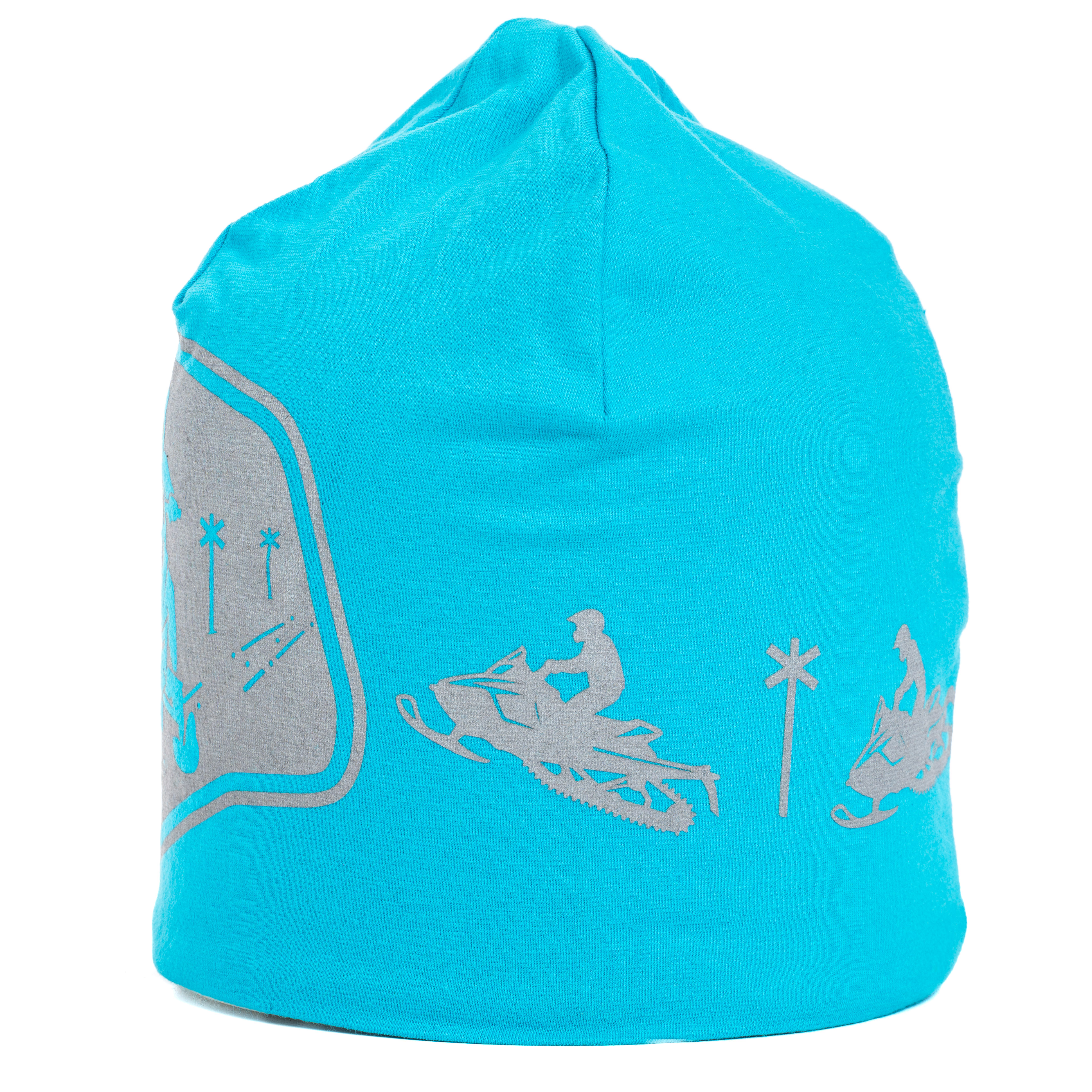 Reflective beanie winter Snowmobile turquoise - 2