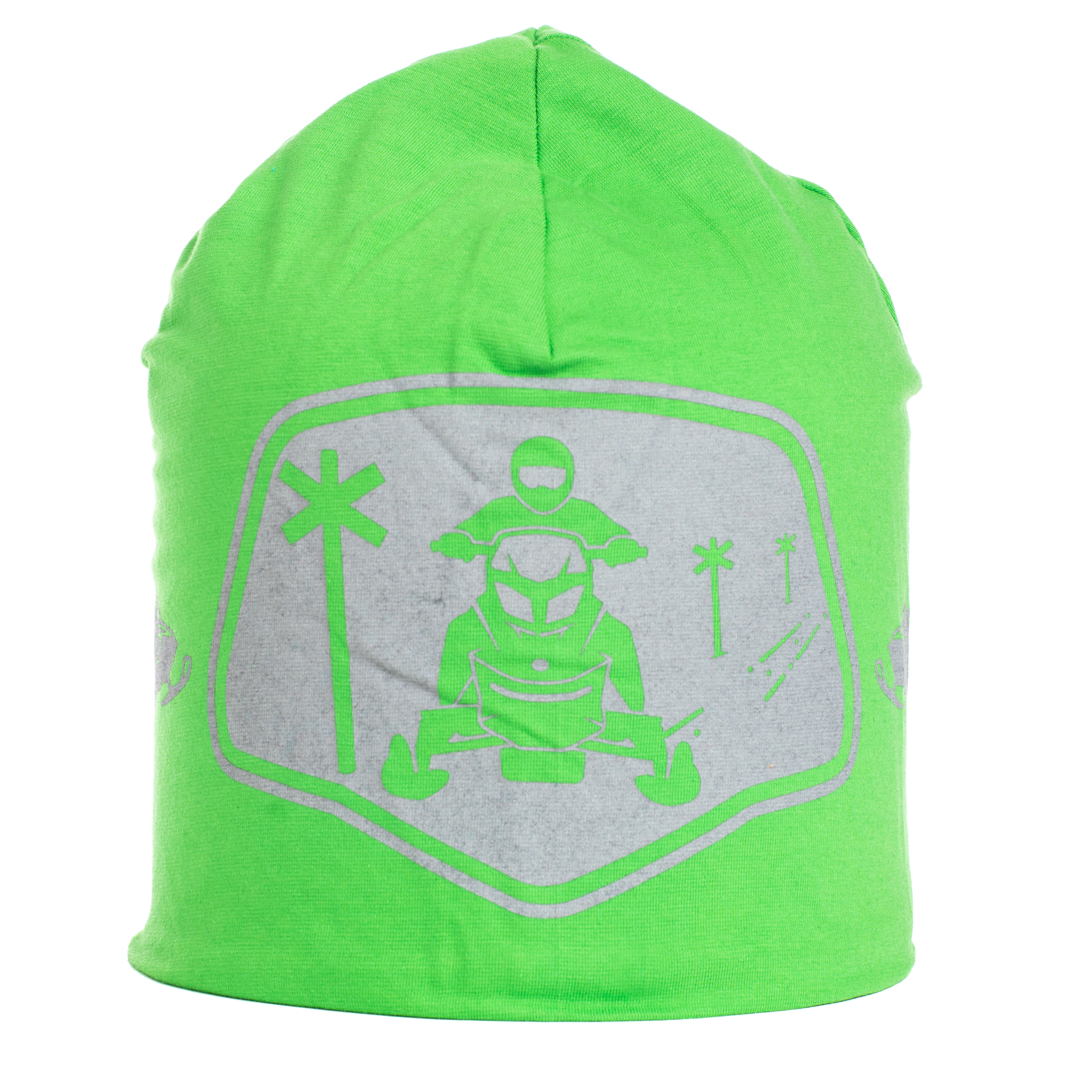 Reflective beanie winter Snowmobile green