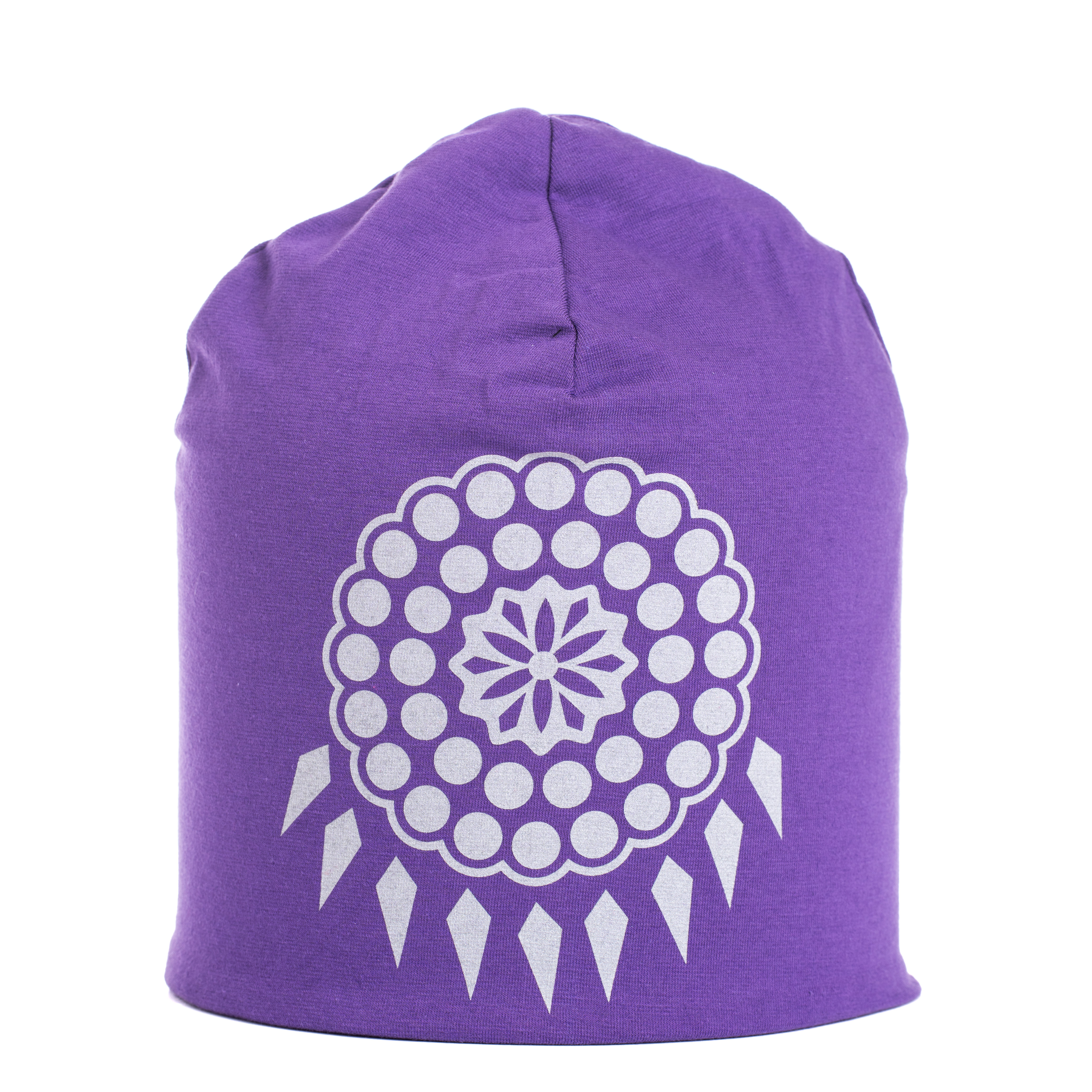 Reflective beanie winter Risku purple