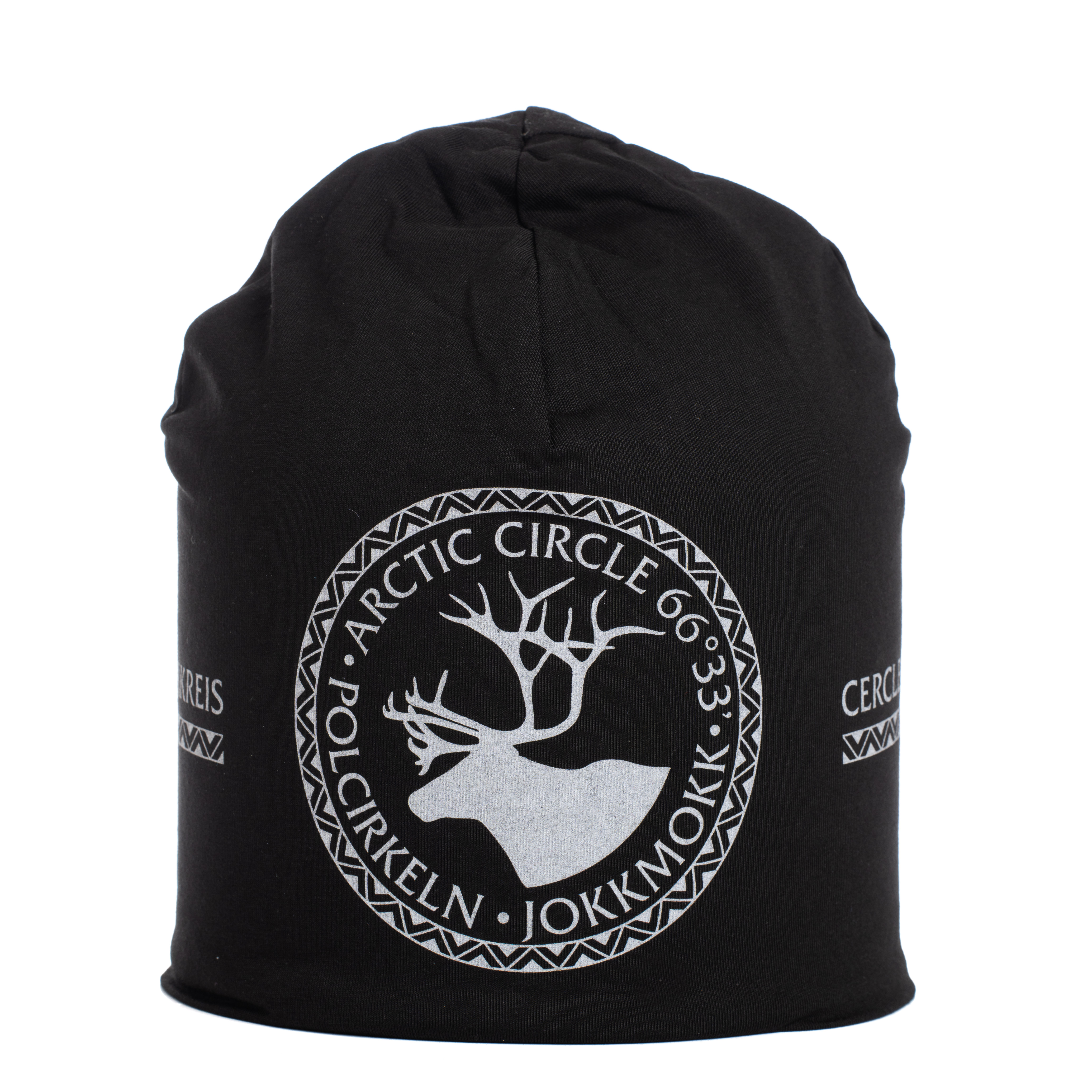 Reflective beanie winter Arctic Circle black