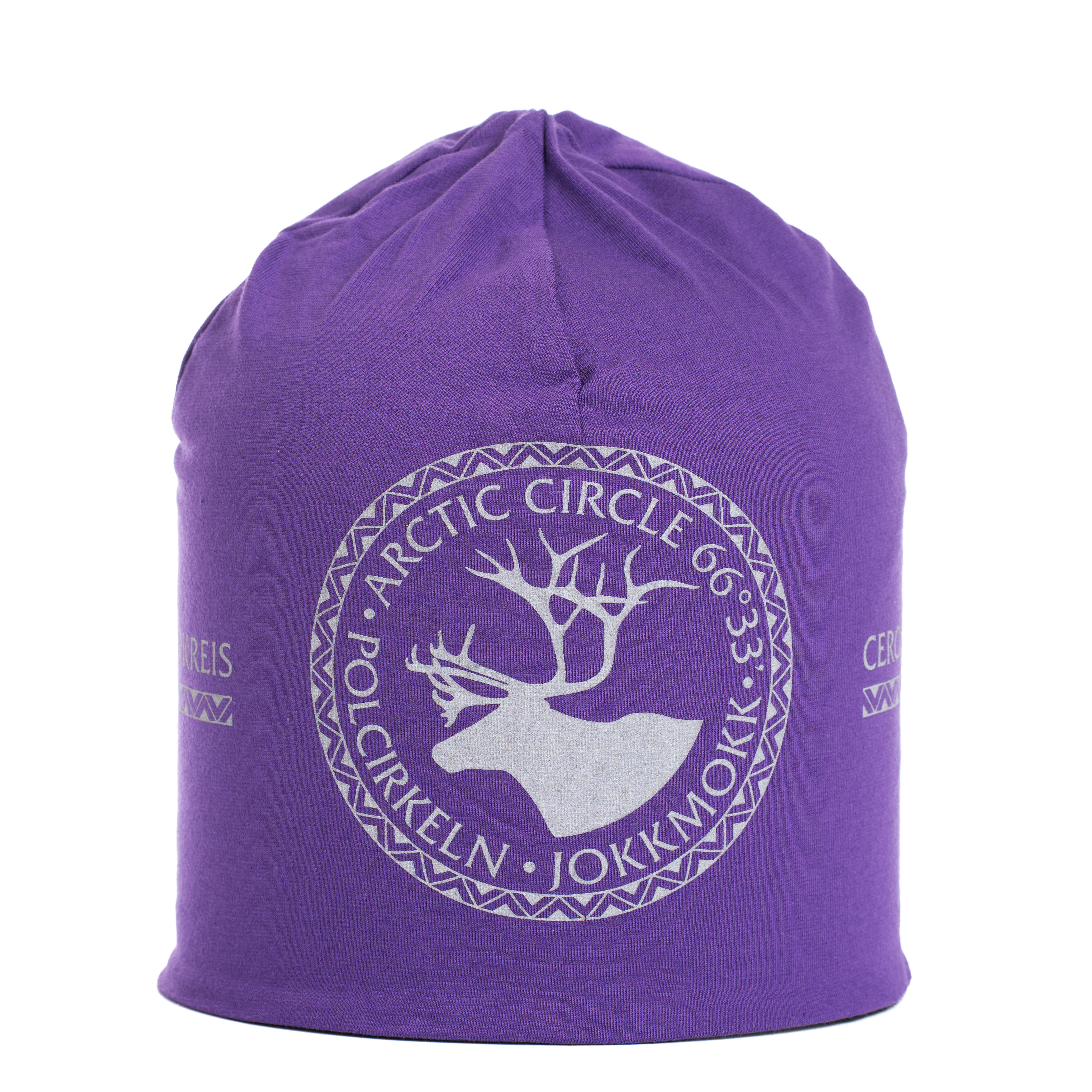 Reflective beanie winter Arctic Circle purple